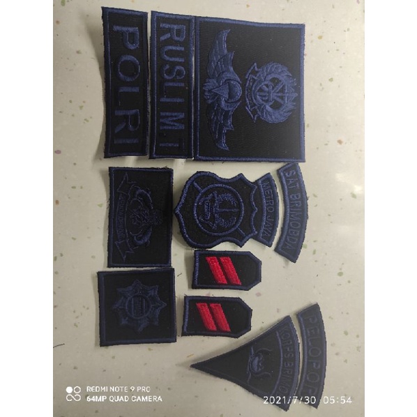 BED EMBLEM BORDIR POLRI BRIMOB