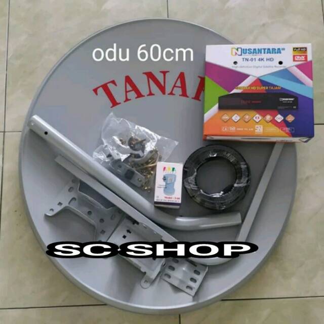 Parabola mini 60cm lengkap + Tanaka Nusantara HD