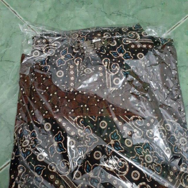 Havi Batik Hrb026 Kemeja Pendek Pekalongan Padi M L Xl Sogan Tulis Halus Kemeja Batik