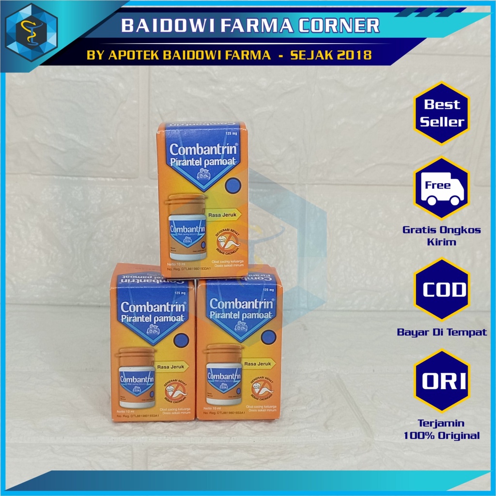 

COMBANTRIN SYRUP RASA JERUK 10 ML