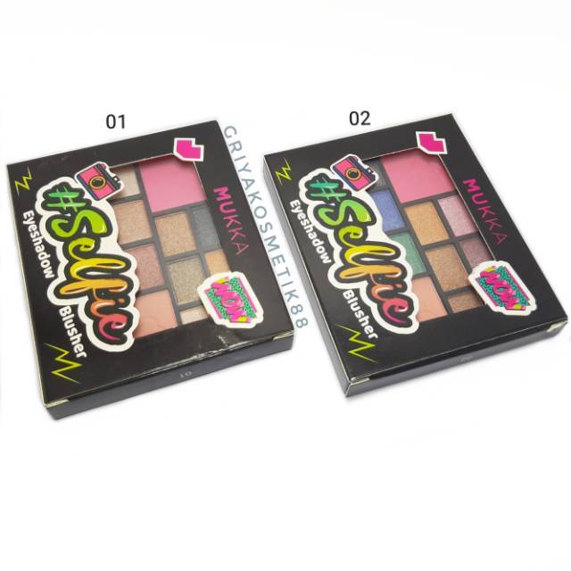 EYESHADOW BLUSHER MUKKA SELFIE PALETTE BPOM