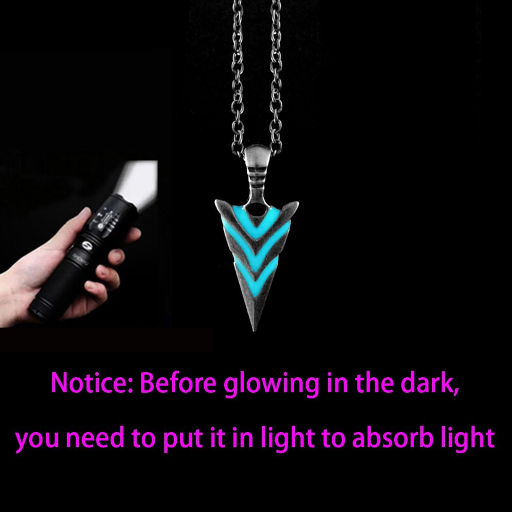 Kalung Unik Ajaib Glow In The Dark Luminous Glowing Model Tombak NY042