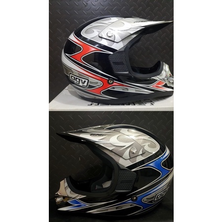 HELM CROSS MURAH | HELM AGV RC5 | HELM AGV RC5 SILVER RED | HELM AGV RC5 SILVER BLUE