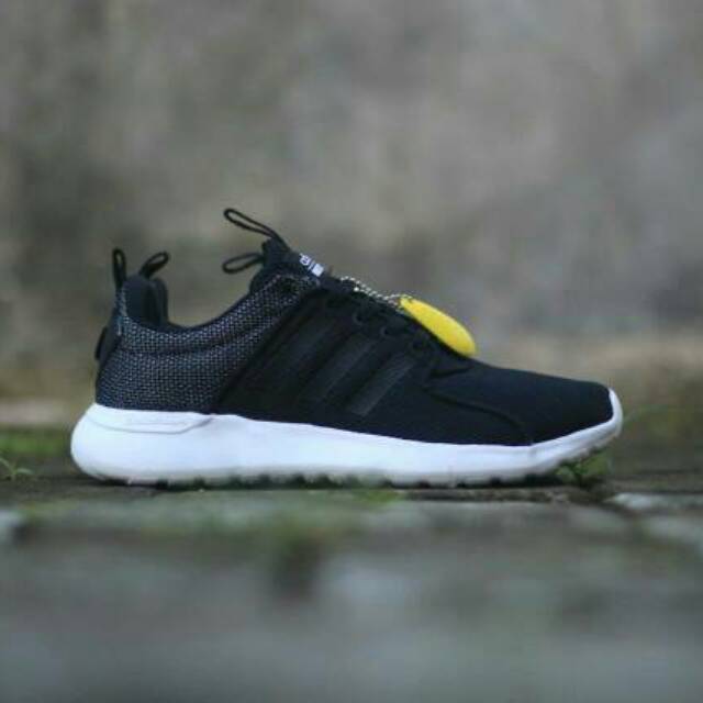 Adidas Cloudfoam Lite Racer Reflektiv II Black Grey Sole White Sneakers Casual Original Indonesia