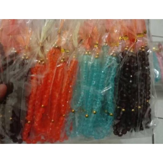 ♫ (Isi 100pcs) SOUVENIR TASBIH KECIL WARNA BENING 33 BUTIR MURAH ✺