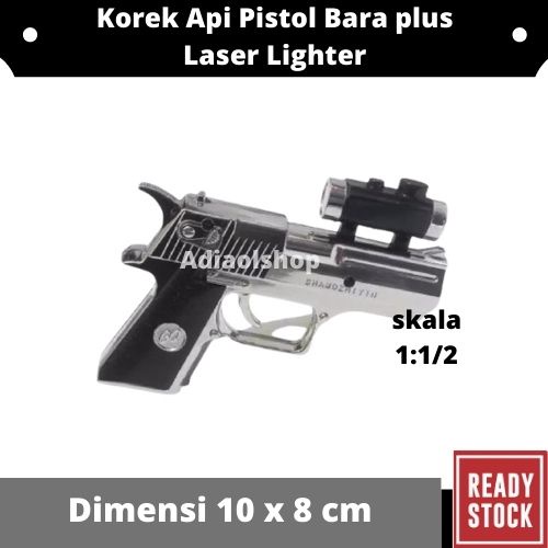 Korek Api Pistol Bara plus Laser Lighter