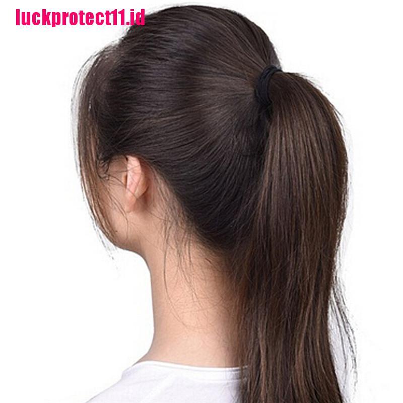 40 Pcs Ikat Rambut Ponytail Elastis Warna Hitam Untuk Wanita