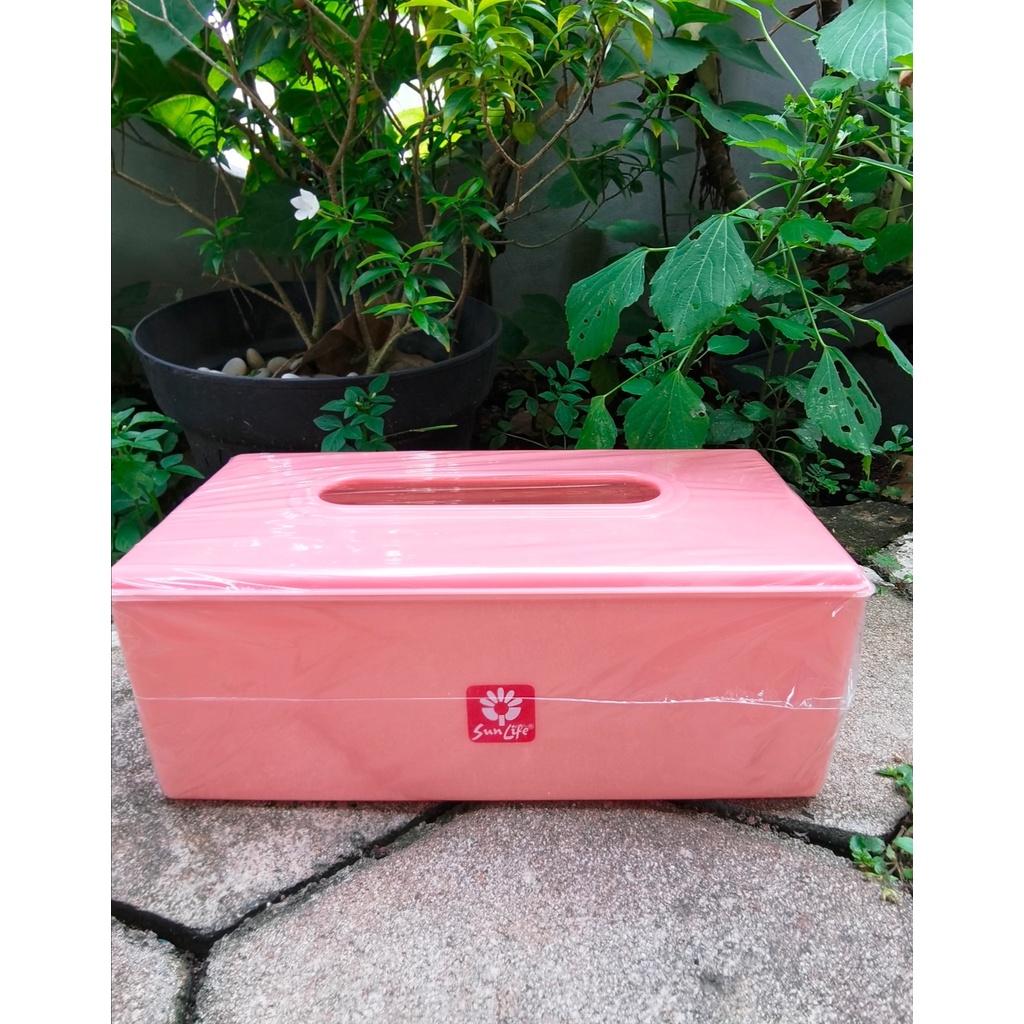 SUNLIFE KOTAK TISSUE BESAR / TISSUE KOTAK / TEMPAT TISSUE PLASTIK  WARNA PASTEL