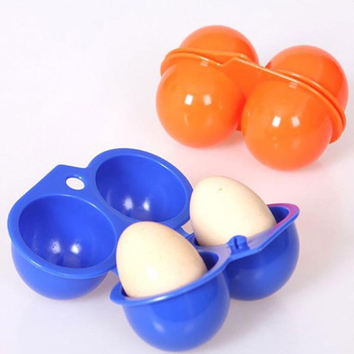 (Isi 2 Butir) Egg Tray / Egg Holder / Kotak Penyimpanan Telur Ayam / Bebek / Egg Tray