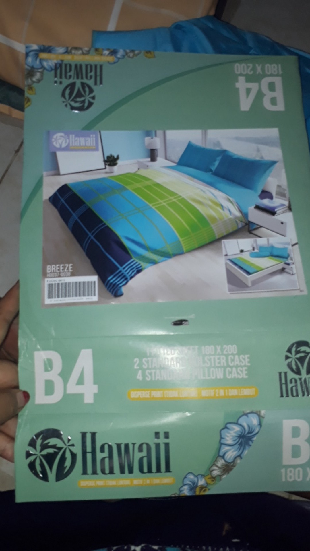 Hawaii Sprei 4 Bantal 180x200 Motif Palma Tropical Vicelli Starlet Alphabet - King 180 Sp B4 Hawai