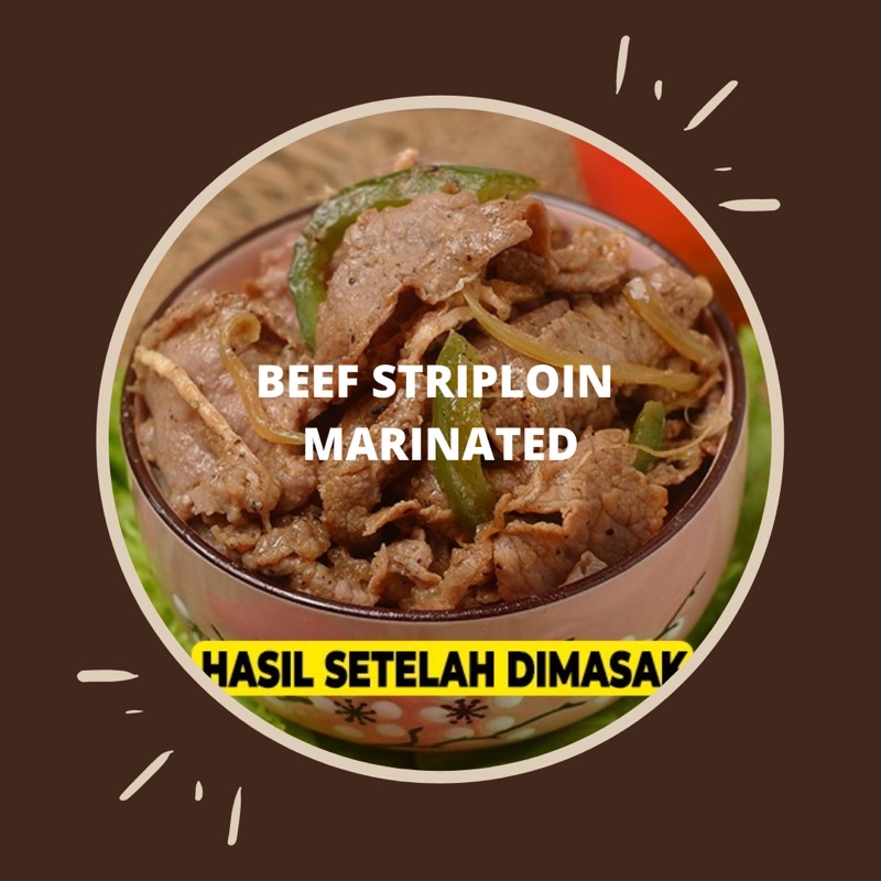 

Beef Striploin Marinated (Daging sapi marinasi)