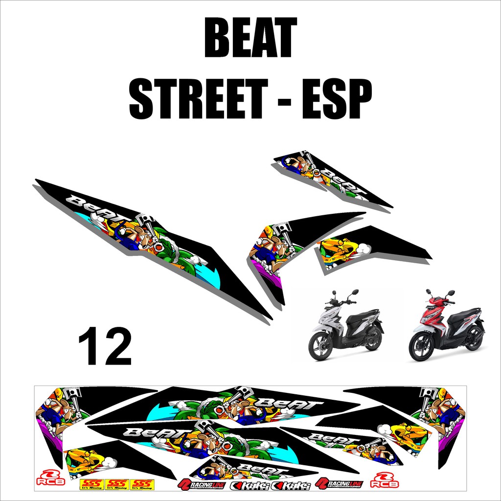 STIKER STICKER STRIPING LIS VARIASI BEAT STREET / Fi ESP / BEAT Fi NEW 2016 2017 2018 2019 - BT ST12