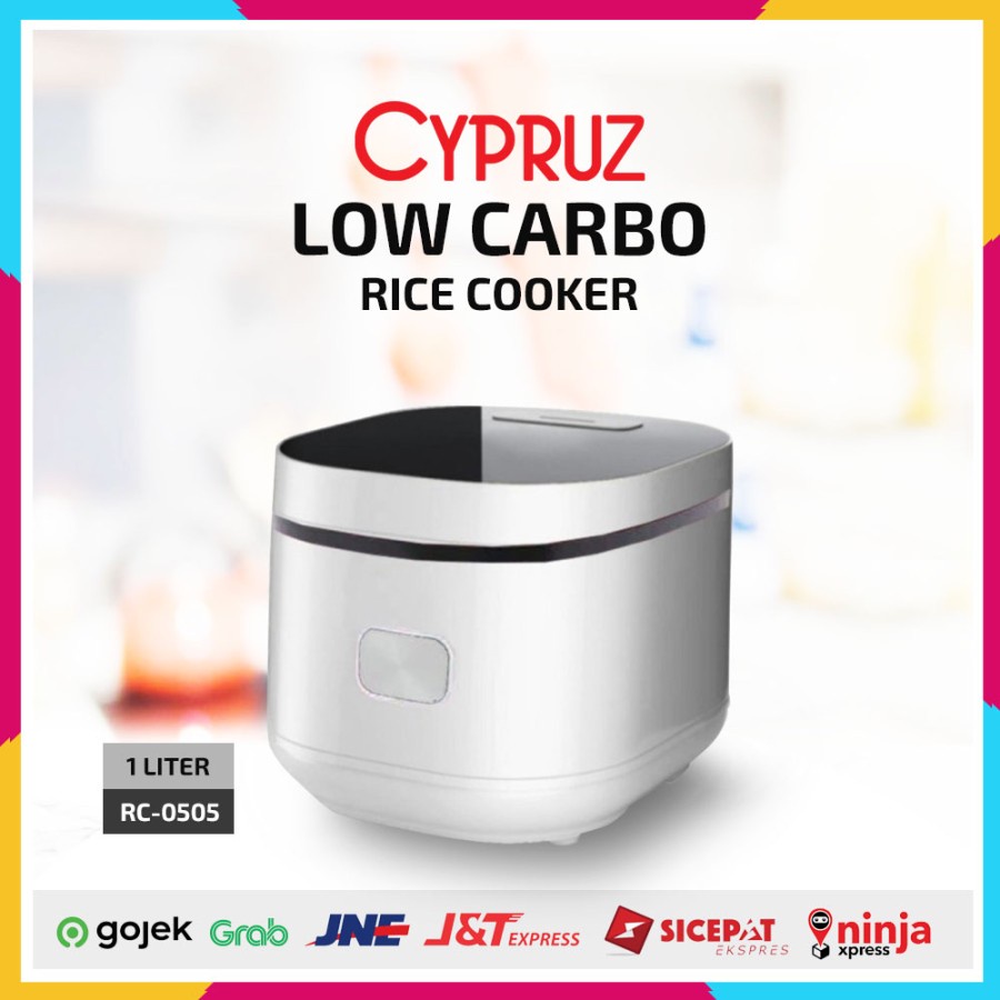 Cypruz RC-0505 Rice Cooker Low Carbo Low Sugar 1 Liter Stainless