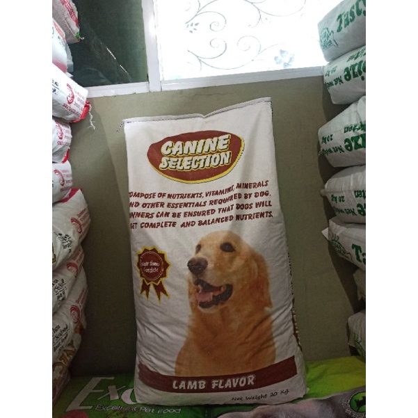 canine selection dog 1kg repacked lamb makanan anjing