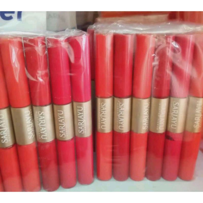 Lipstick Sariayu Duo Lip Color Matte & Glossy
