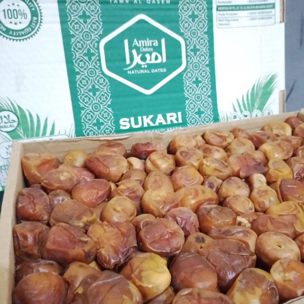 Kurma Sukari Premium Amira 200gram 500gram 1kg Korma Basah Raja Import Saudi Arabia Original 3 Kilog