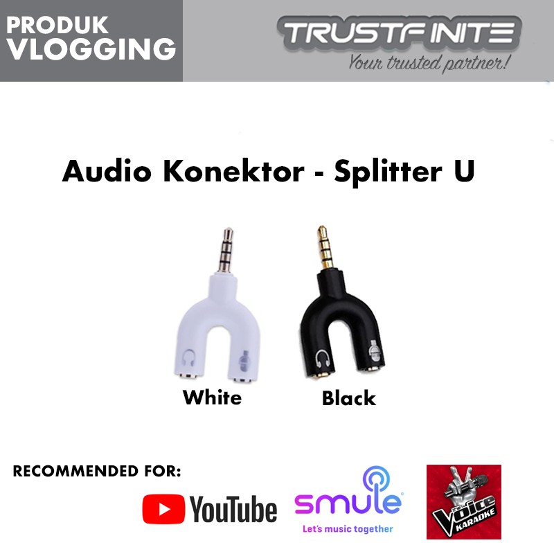 Konektor Audio Splitter U Splitter Y 3.5mm