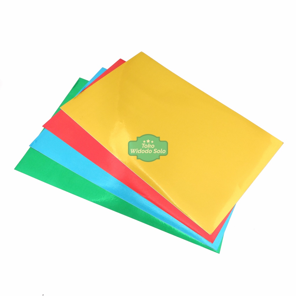 

1 LEMBAR Stiker Folio Warna Warni Stok Lama Murah Sticker Glossy Ukuran F4