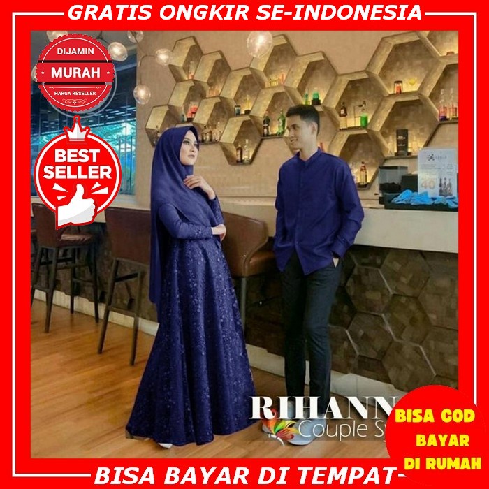 Baju Dress Gamis Pesta Lebaran Hari Raya Kondangan Hajatan Maxi Daily Party Long Dress Couple Seraga