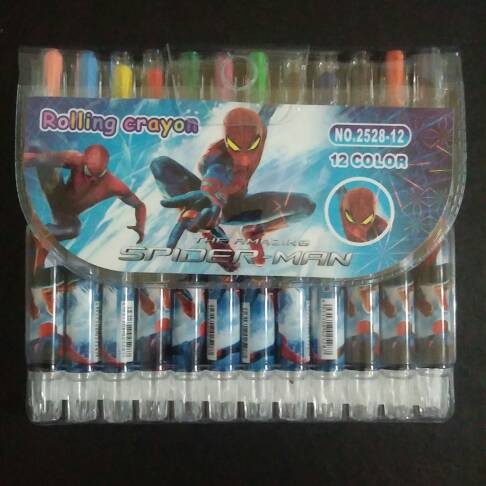 

Aman Krayon Putar Mini Spiderman 12 Warna Bagus
