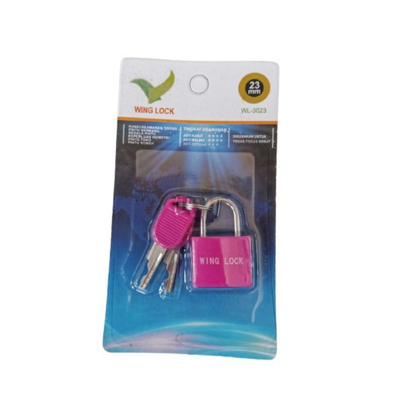 Gembok Koper Wing Lock 23mm Kecil Mini Scurity Lock WL - 3023