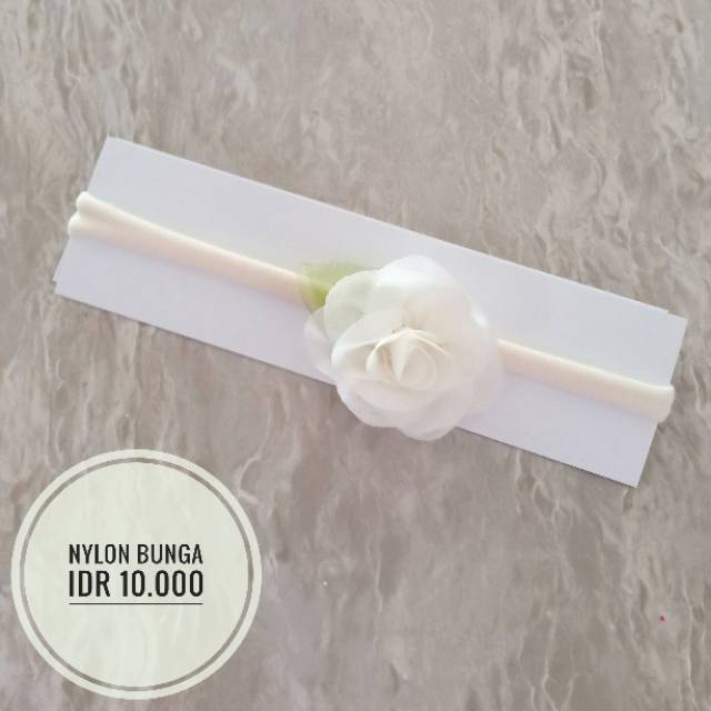 Bandana bando headband bayi anak bunga mini kecil nylon Import lucu newborn murah