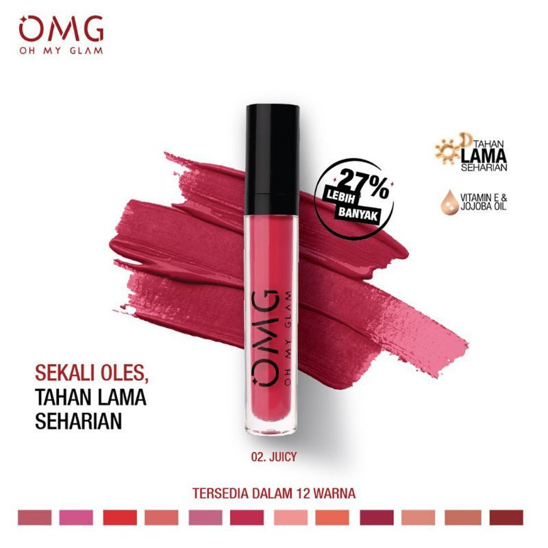 OH MY GLAM Matte Kis Lip Cream 3.5 gr ORIGINAL 100%