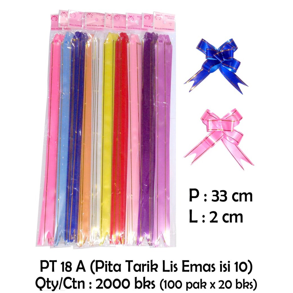 

Pita tarik lis emas Tanggung 18A/ pita kado