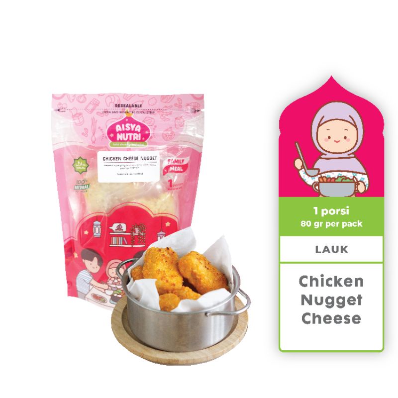 

Aisyanutri Nugget Ayam Keju / Chicken Nugget Cheese / Frozen Food Anak Sehat No MSG