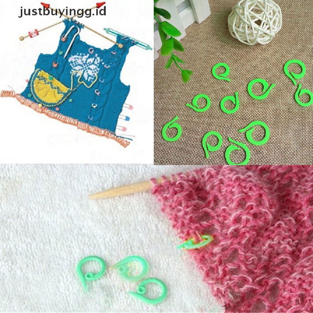 [justbuyingg.id] 20Pcs Knitting Crochet Craft Locking Stitch Markers Holder Needle Clip  ID