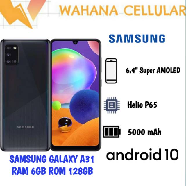 HP SAMSUNG A31 6/128 - SAMSUNG GALAXY A31 RAM 6GB + 128GB GARANSI RESMI SEIN