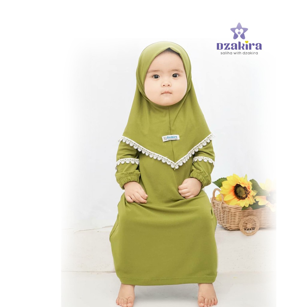 GAMIS BAYI KAIRA GAMIS BAYI RENDA GREENY JERSEY PREMIUM ORIGINAL BY DZAKIRA