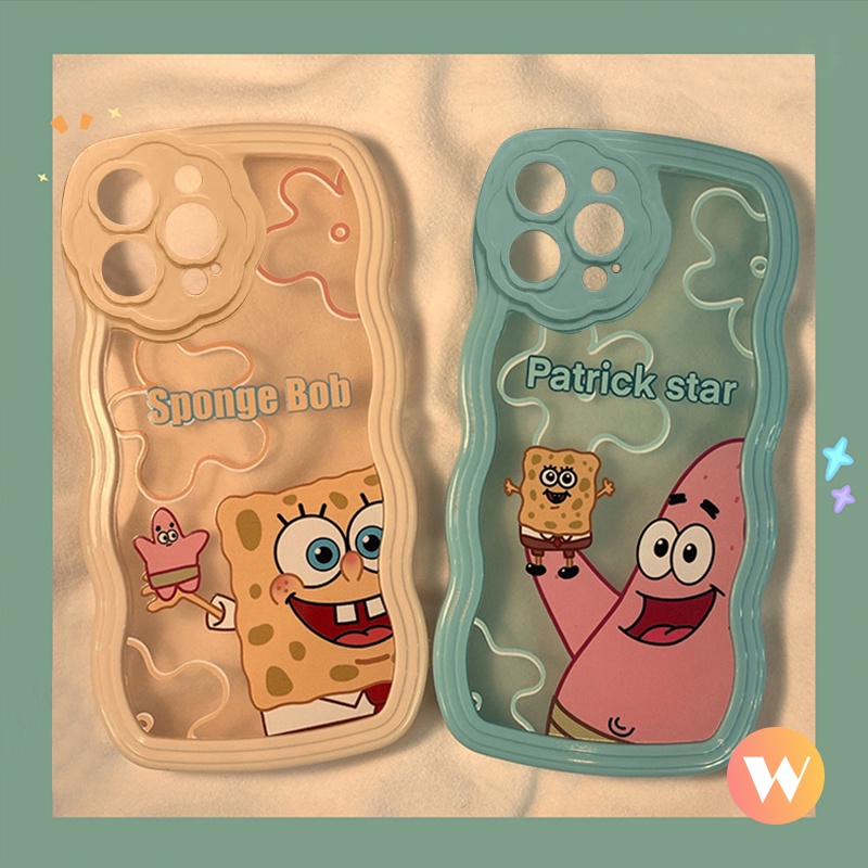 Soft Case Motif Kartun SpongeBob Patrick Star Untuk iPhone 7plus 11 13 12 Pro MAX 6 6s 7 8 Plus XR X XS MAX SE 2020