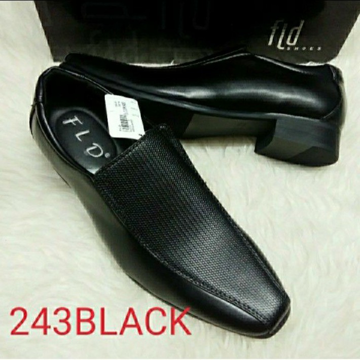 Fladeo Sepatu  Formal Pria Branded Tanpa  Tali  243 Black 