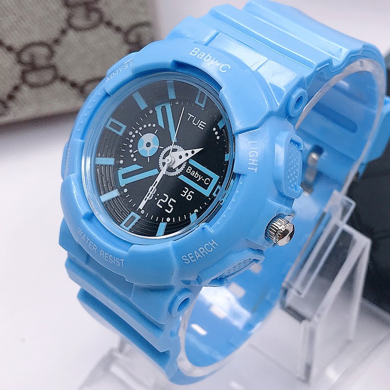 [✅COD] JAM TANGAN SPORT PRIA WANITA TALI RUBBER ANTI AIR ALL GENDER JAM WATER RESIST