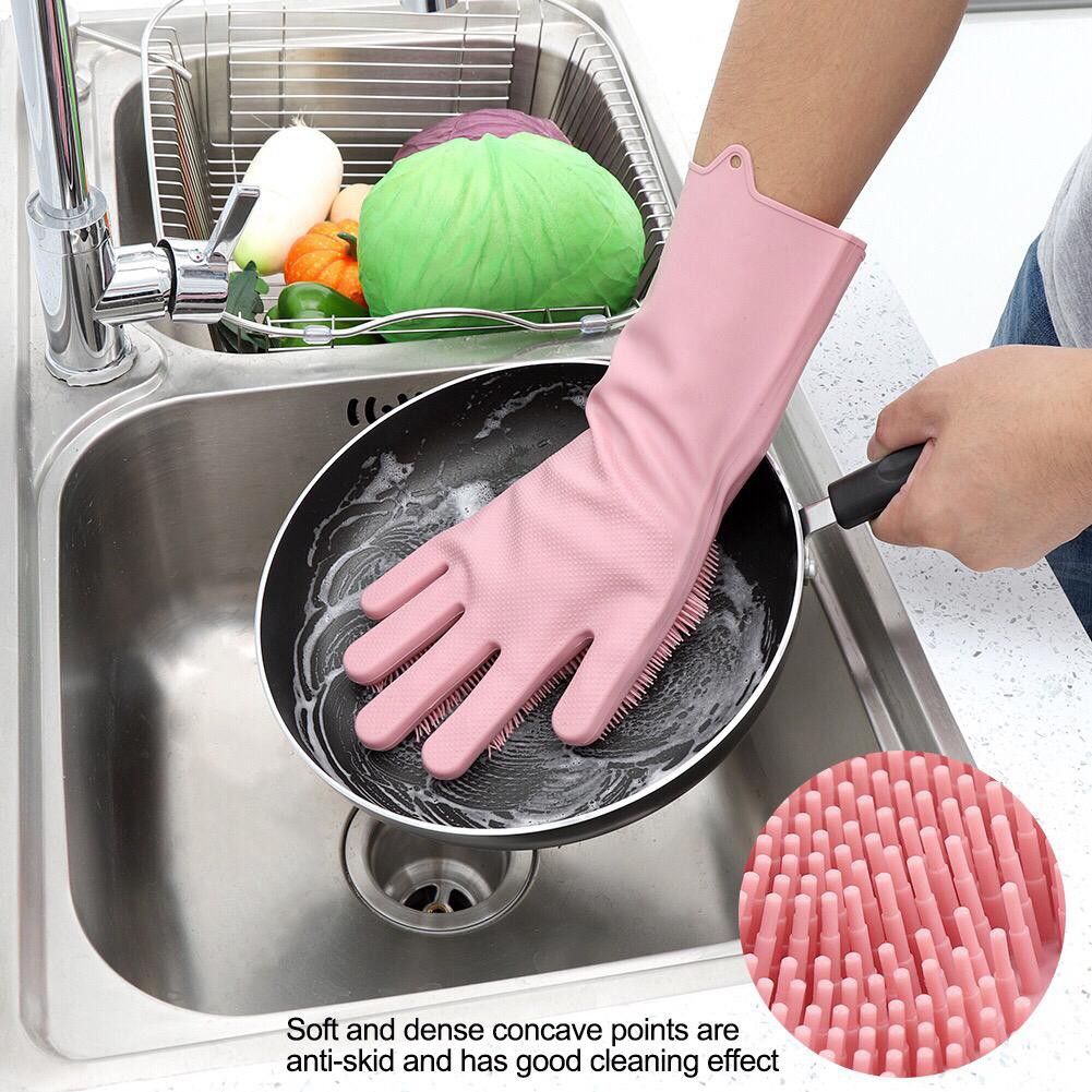 Sarung Tangan Silikon Magic Multifungsi Untuk Membersihkan Dapur 1 pair.