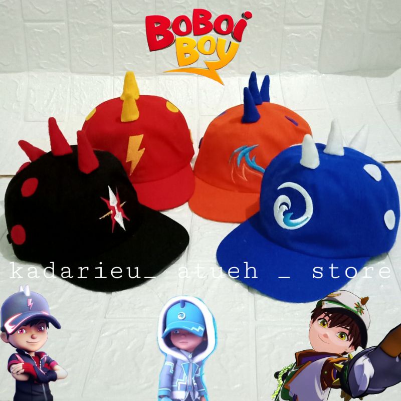 topi boboiboy anak laki laki / topi baseball anak karakter boboiboy