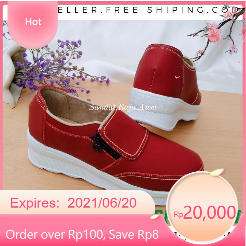 Sepatu Weges Wanita One Love Original Wejes Wanita Wegdes Hak Tinggi 4cm Kulit Sintetis Import