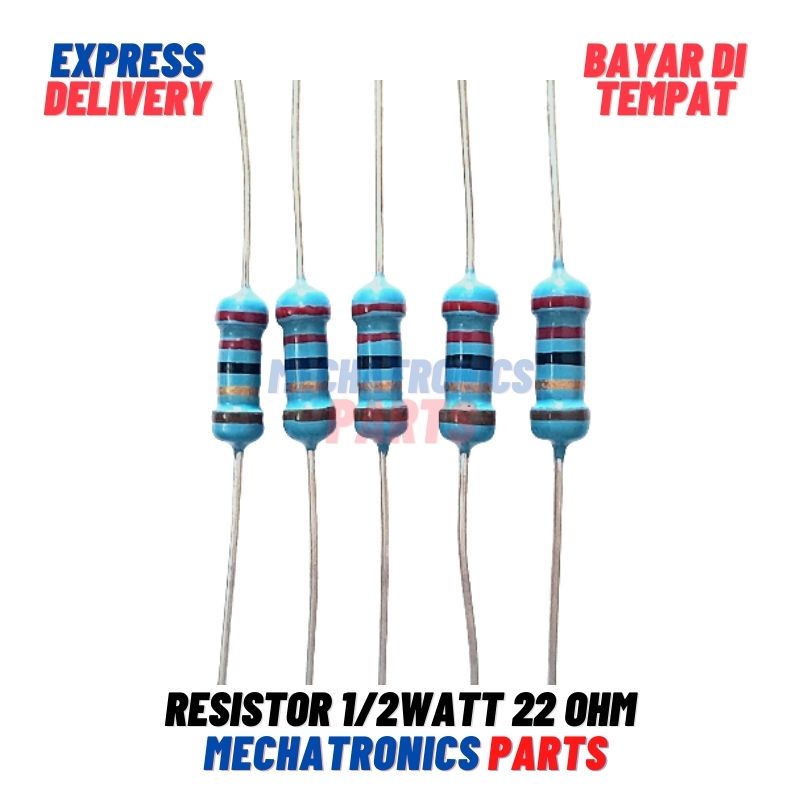 RESISTOR 1/2WATT 22 OHM