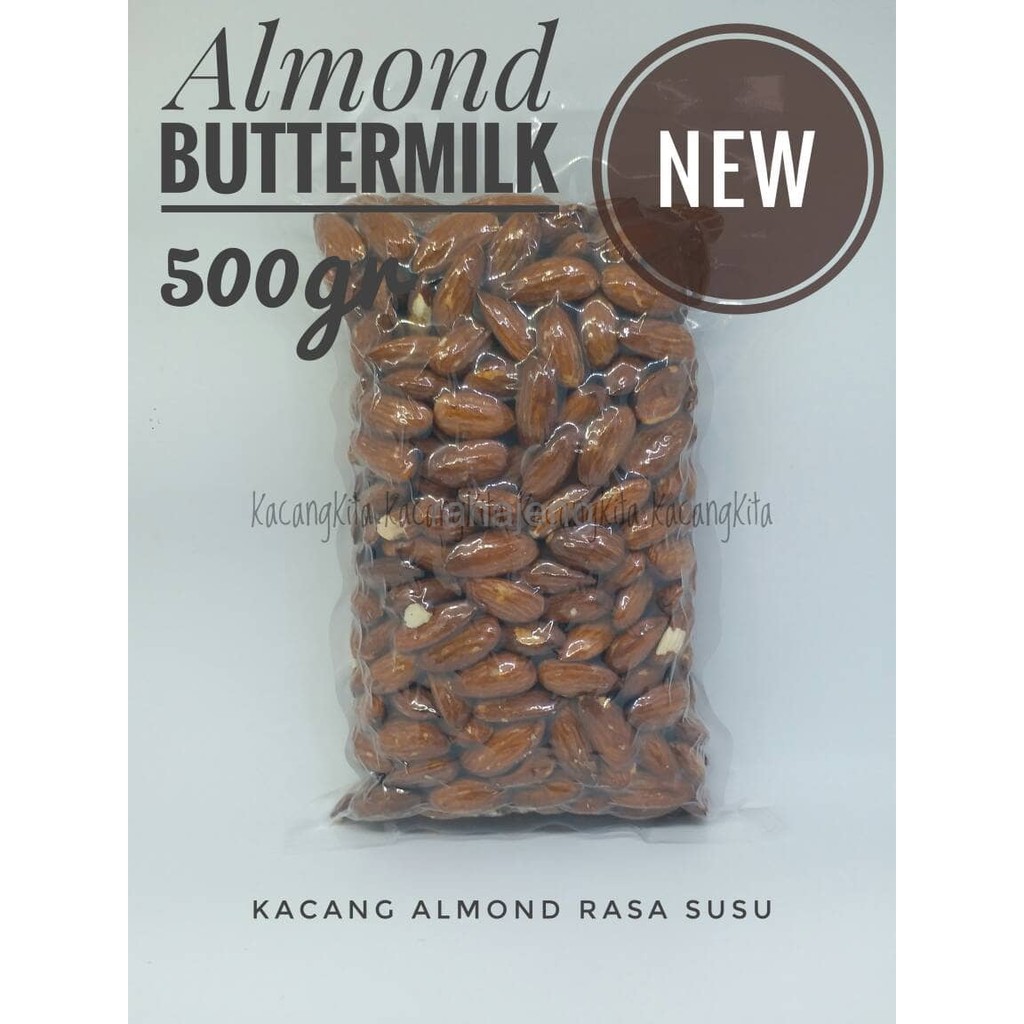 

Almond ButterMilk / Kacang Almond rasa Susu tanpa cangkang 500gr