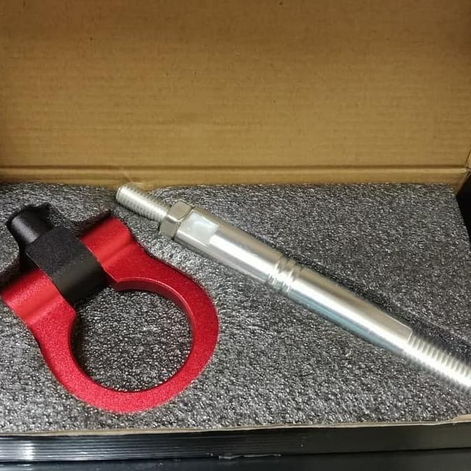 Premium towing hook depan derek mobil datsun go merah hitam biru Gratis Ongkir