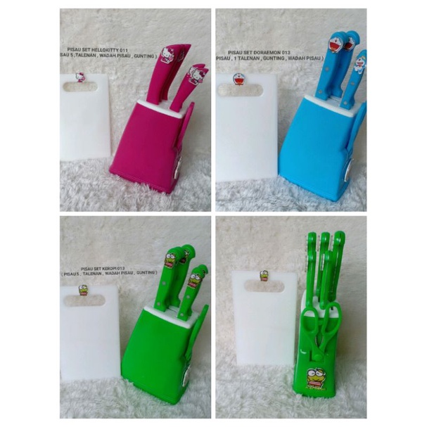 PISAU SET HELLOKITTY/PISAU SET DORAEMON/PISAU SET KEROPI/PISAU SET/PISAU/PISAU KARAKTER/TALENAN DORA
