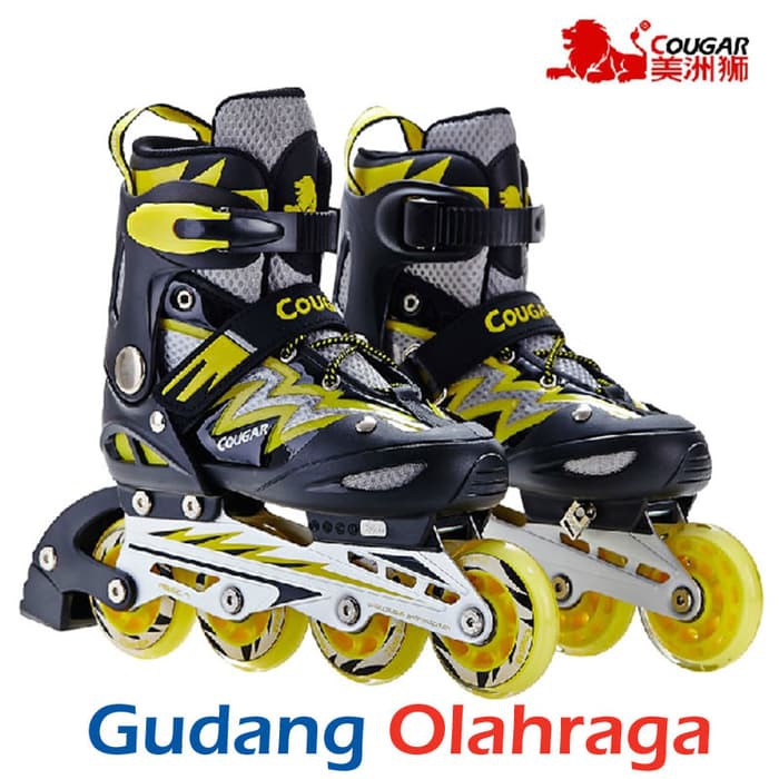 Sepatu Roda COUGAR Inline Skate MZS835L Balck Yellow