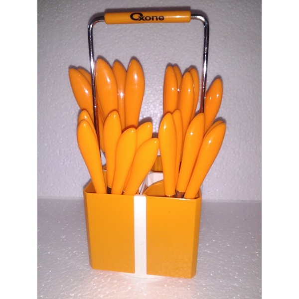 OX-9400 24Pcs Sendok &amp; Garpu Set Oxone - Cutlery Set with Puzzle Rack