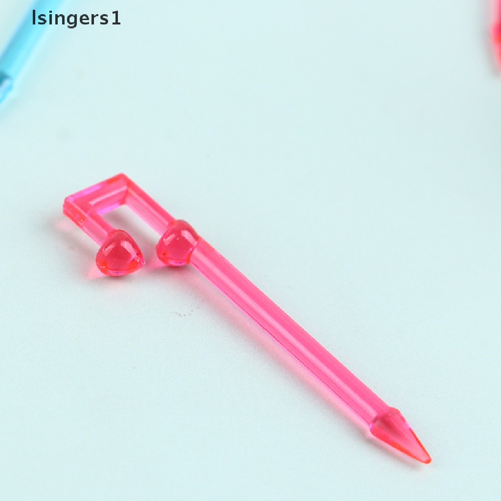 (lsingers1) 24pcs / set Garpu Buah / Kue / Dessert Mini Motif Kartun Untuk Anak