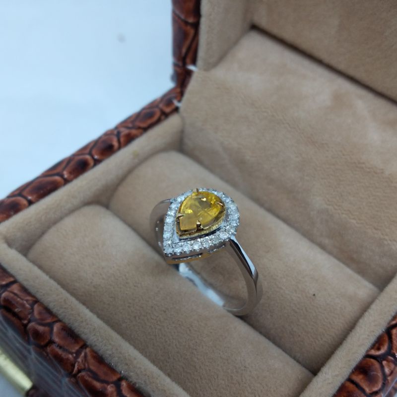 promo cincin berlian wanita batu yakut free memo lab