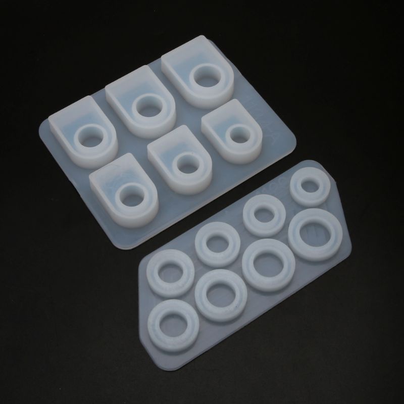 SIY  2Pcs Handmade All Sizes US Size 5-12 Silicone Ring Resin Molds Kit Jewelry Tools