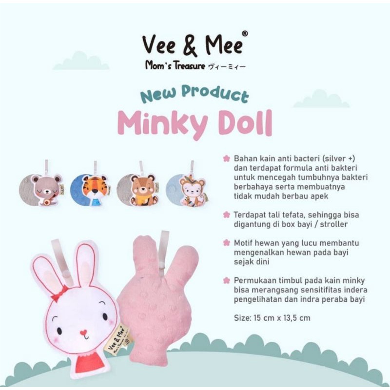 Vee &amp; Mee Minky Doll - Boneka Gantungan Stroller/Box Bayi