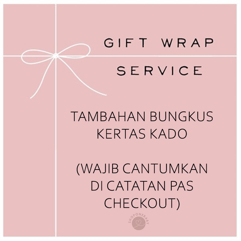 

Tambahan Bungkus Kertas Kado + Kartu Ucapan Gift Wrap Service Wajib Tulis Di Catatan for Mainan TOYS