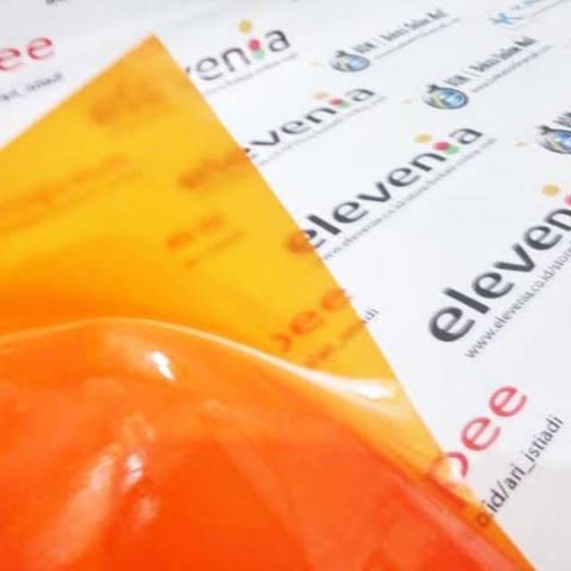 Skotlet transparan orange stiker orange transparan sticker motor mobil helm kaca anti gores